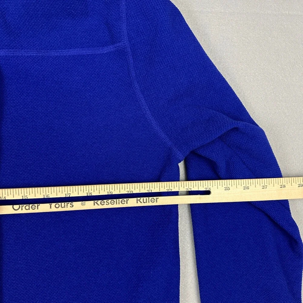 The North Face Jacket Men Large Blue Solid 1/4 Zip Fleece Outdoor Hiking L